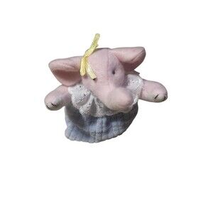 Mini Elephant Plush Finger Puppet Pastel Kids Educational Toy Rare